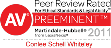 Martindale-Hubbel Peer Review Rated - Conlee Schell Whiteley